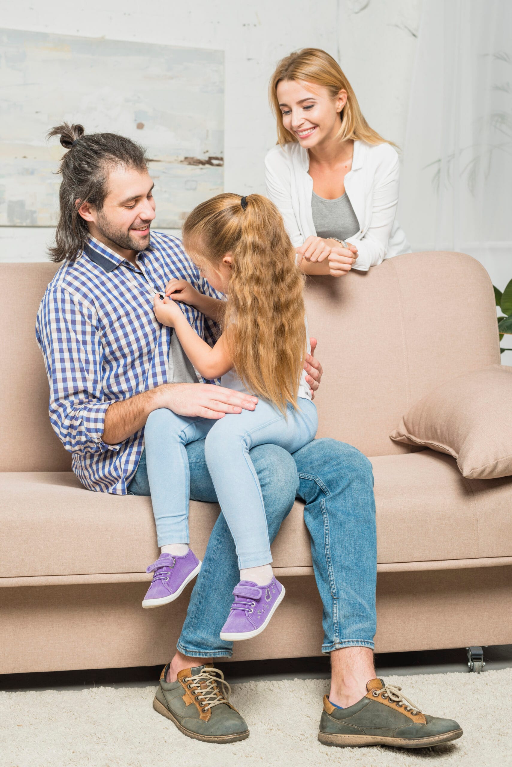 Two people in a calm conversation, representing the human side of a family intervention in Los Angeles