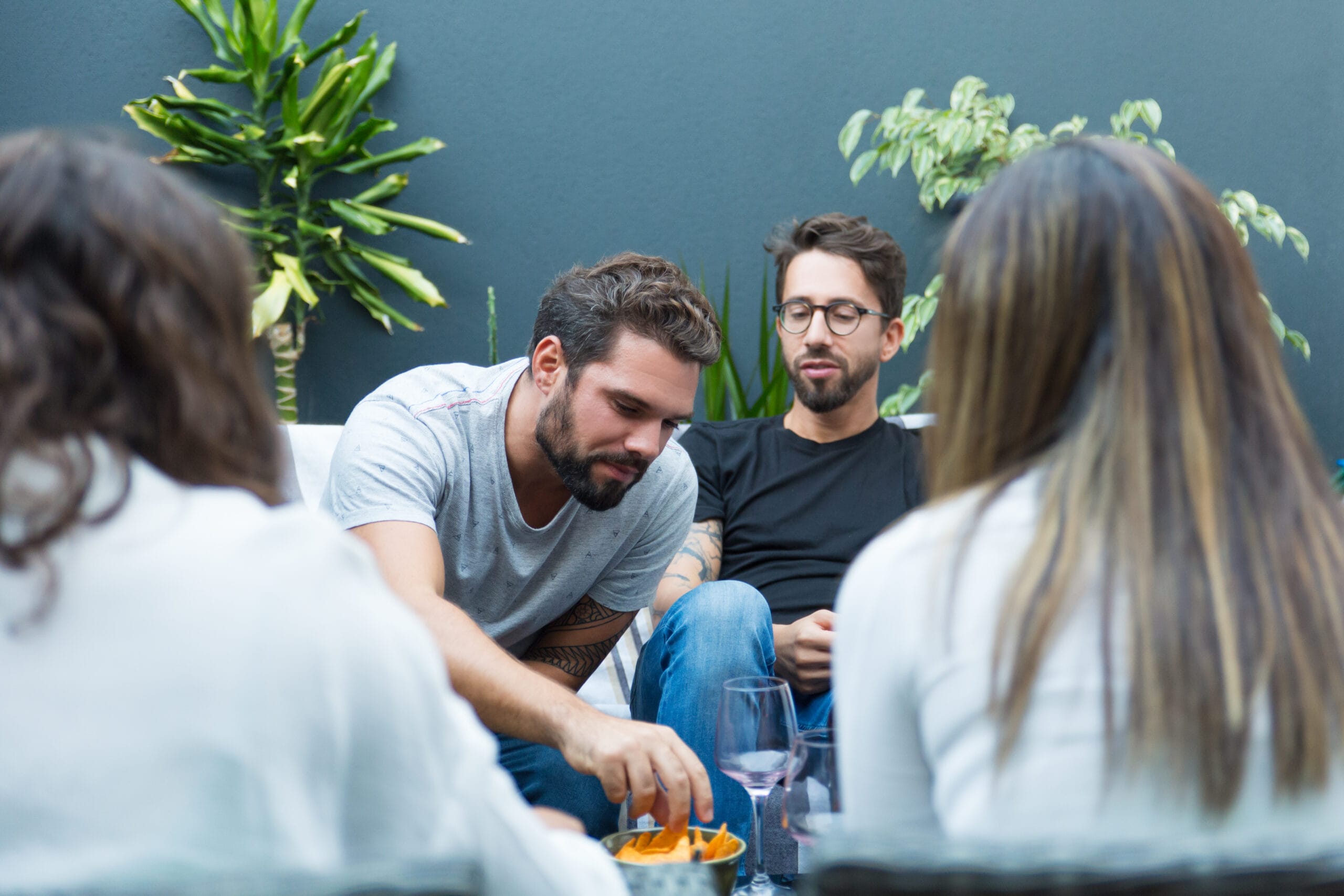 Interventionist meeting with family