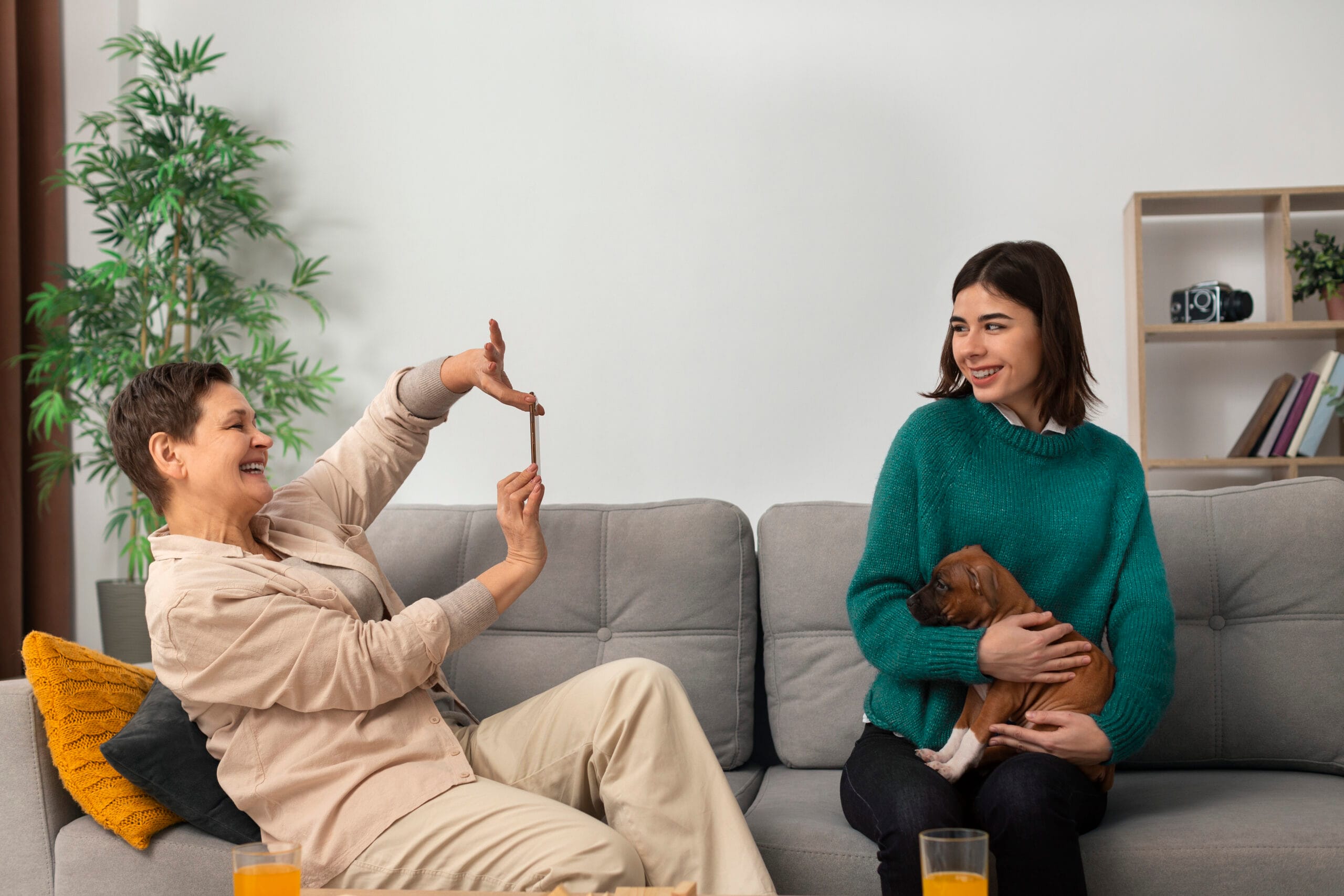 Interventionist meeting with family