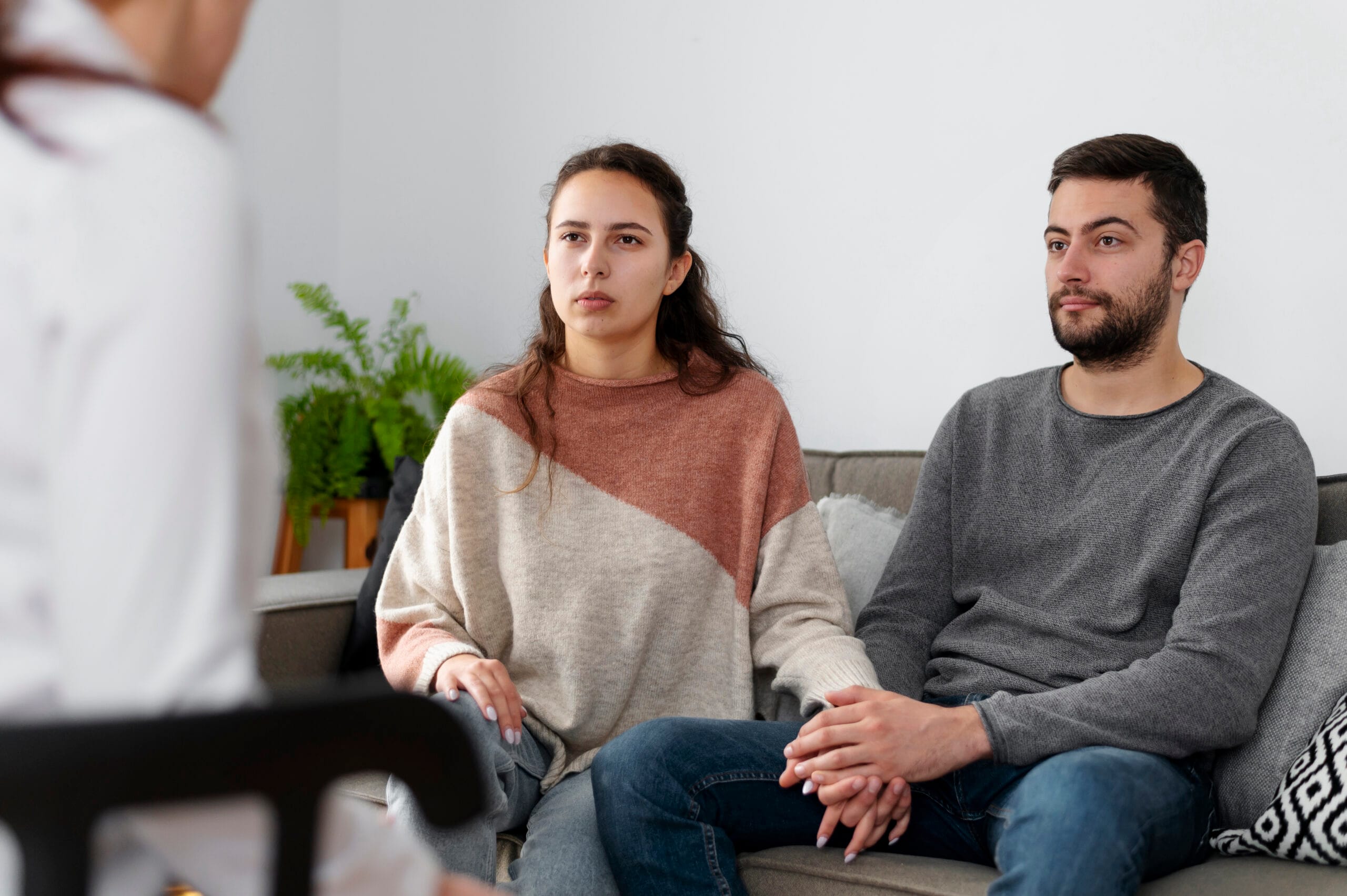 A parent talking with a teenager