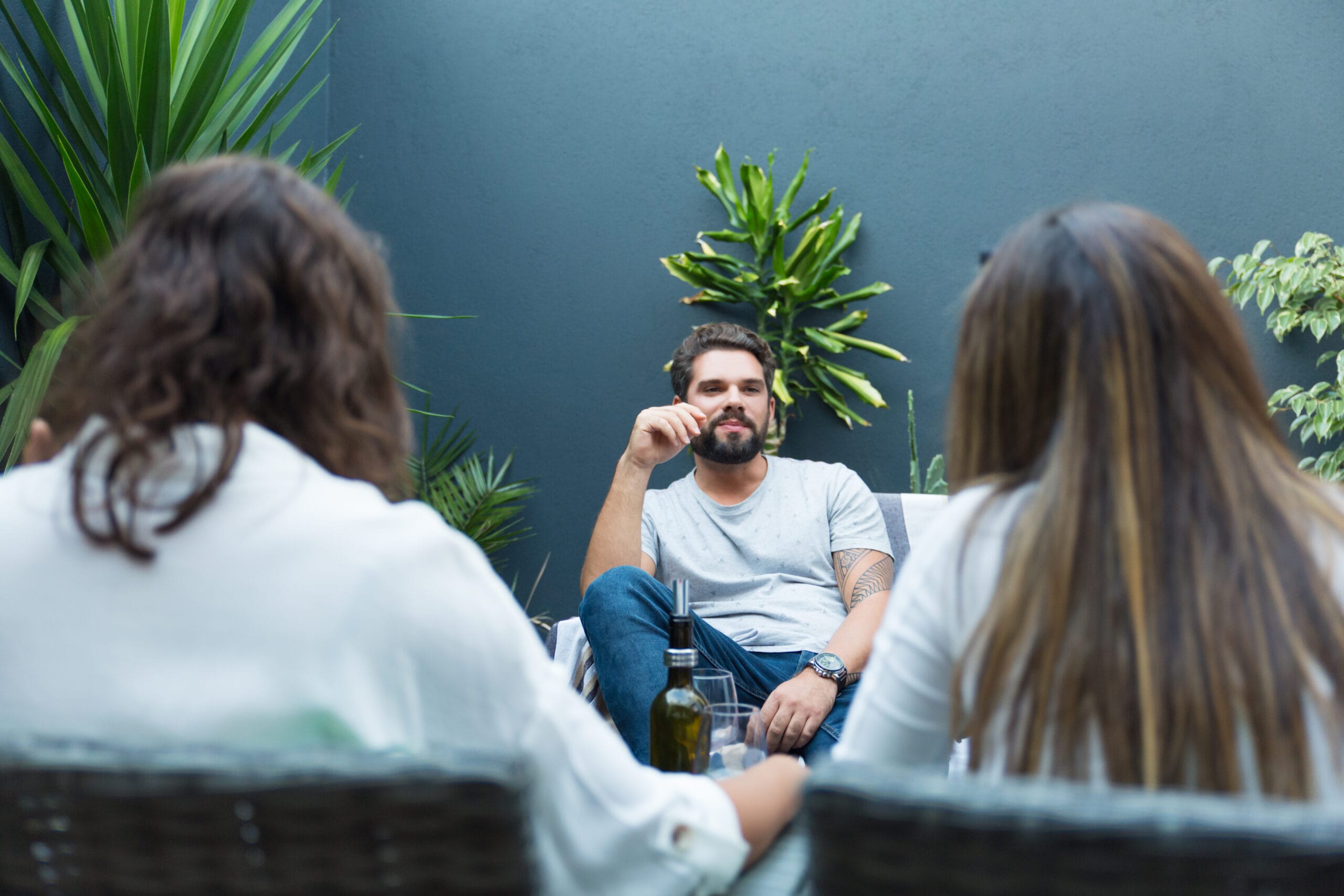 A sibling sitting with a difficult conversation